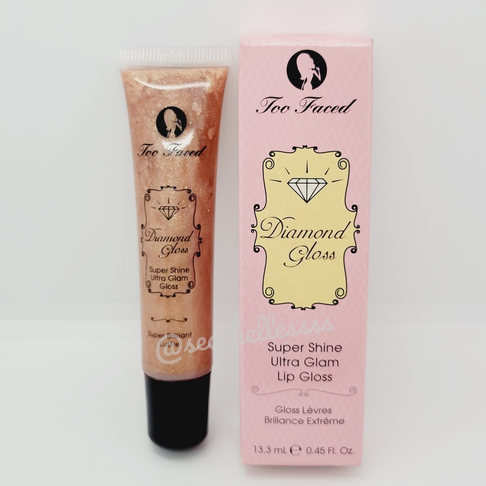 Too Faced Diamond Gloss Super Shine Glam Lip Gloss Chocolate Brand New In Box